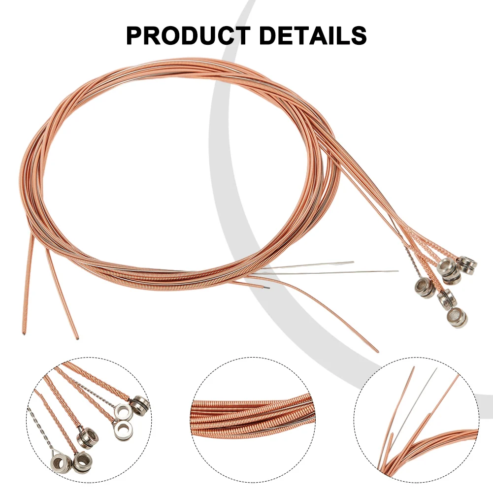 Acoustic Guitar Strings Professional Grade Copper Set Of 6 Strings 011-052in Stainless Steel Color Durable Material
Acoustic Guitar Strings Professional Grade Copper Set Of 6 Strings 011-052in Stainless Steel Color Durable Material