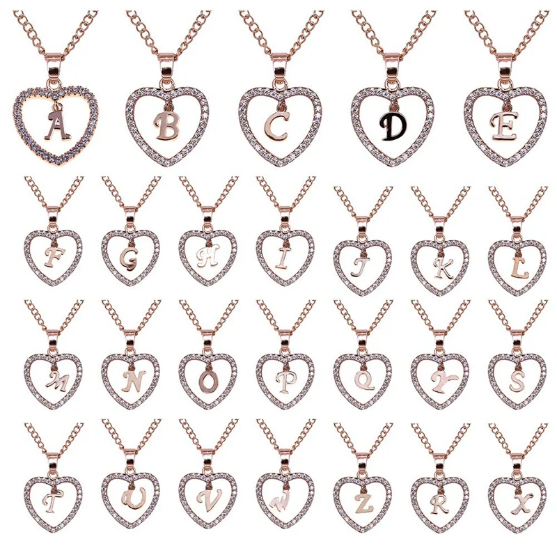 Women's Neck Chain 26 Letter Zircon Love Necklace For Women Jewelry Couple Pendants Choker
Women's Neck Chain 26 Letter Zircon Love Necklace For Women Jewelry Couple Pendants Choker
