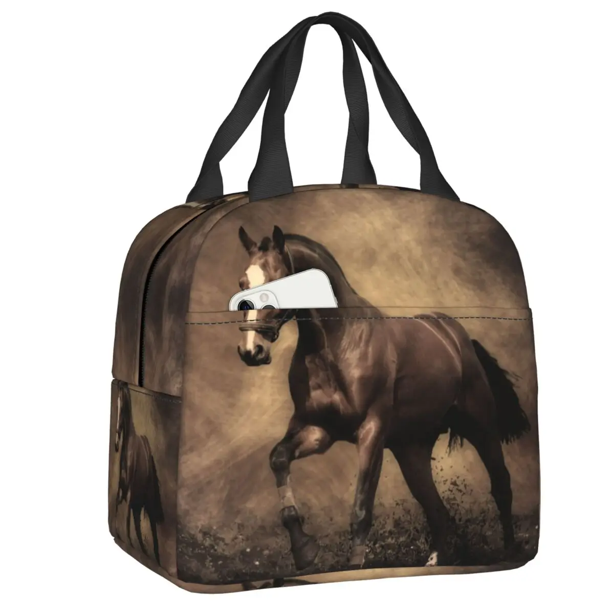 Custom Running Horse Lunch Bag Men Women Thermal Cooler Insulated Lunch Box for Kids School Children
Custom Running Horse Lunch Bag Men Women Thermal Cooler Insulated Lunch Box for Kids School Children