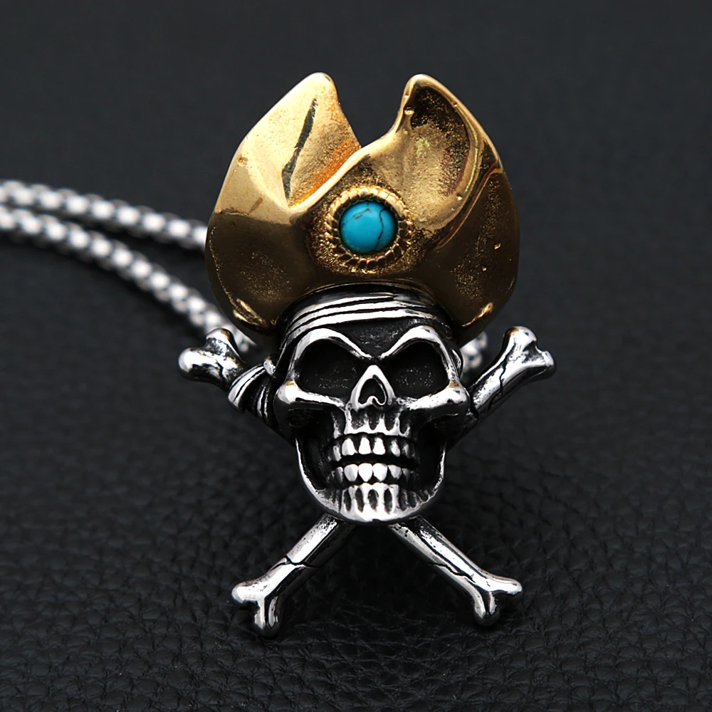 Vintage Punk Skull Biker Necklace For Men Domineering Stainless Steel Gothic Viking Pirate Pendant Fashion Jewelry Wholesale
Vintage Punk Skull Biker Necklace For Men Domineering Stainless Steel Gothic Viking Pirate Pendant Fashion Jewelry Wholesale