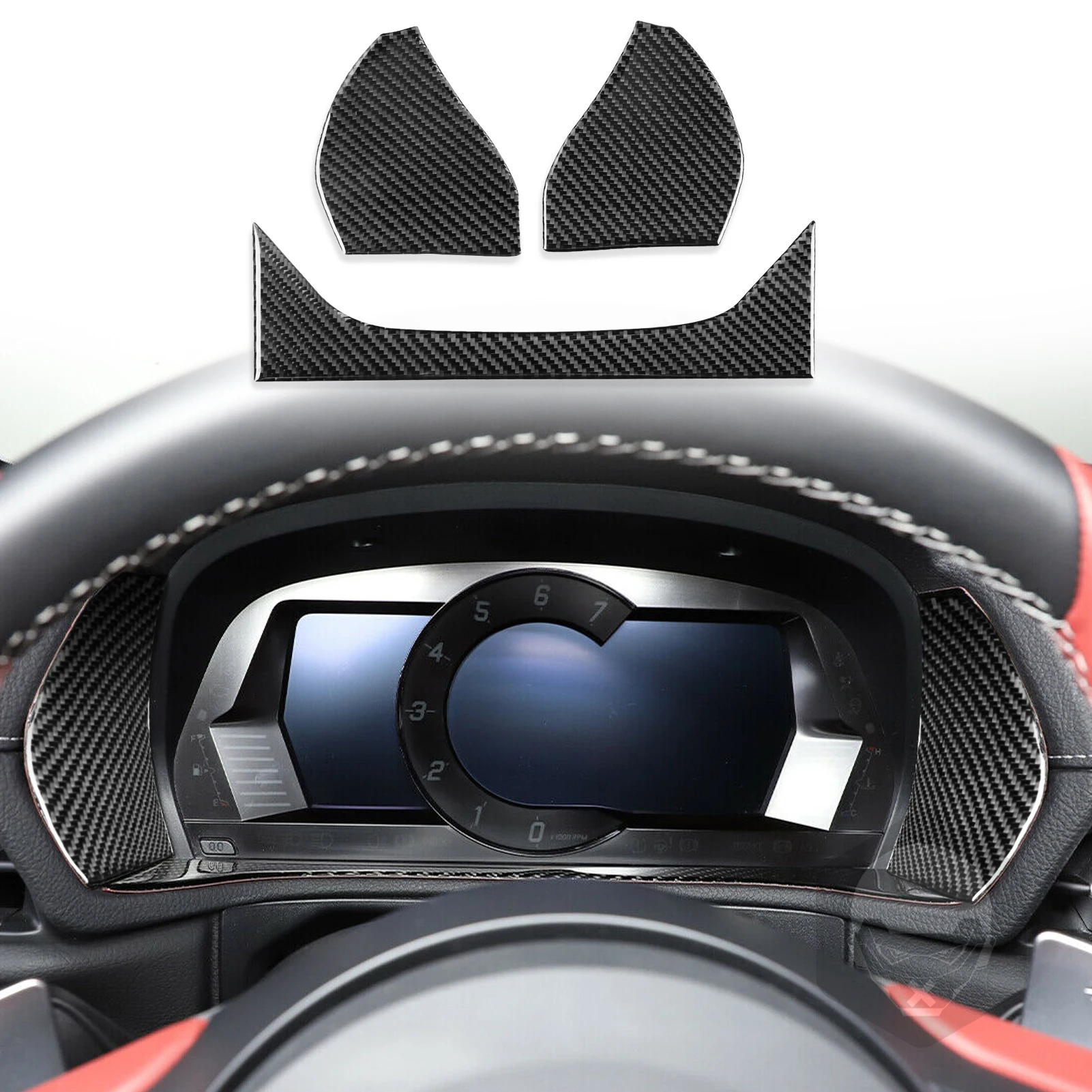 for Toyota Supra A90 2019 2020 2021 2022 Dashboard Panel Decoration Cover Trim Decal Car Interior Accessories Carbon Fiber 
for Toyota Supra A90 2019 2020 2021 2022 Dashboard Panel Decoration Cover Trim Decal Car Interior Accessories Carbon Fiber