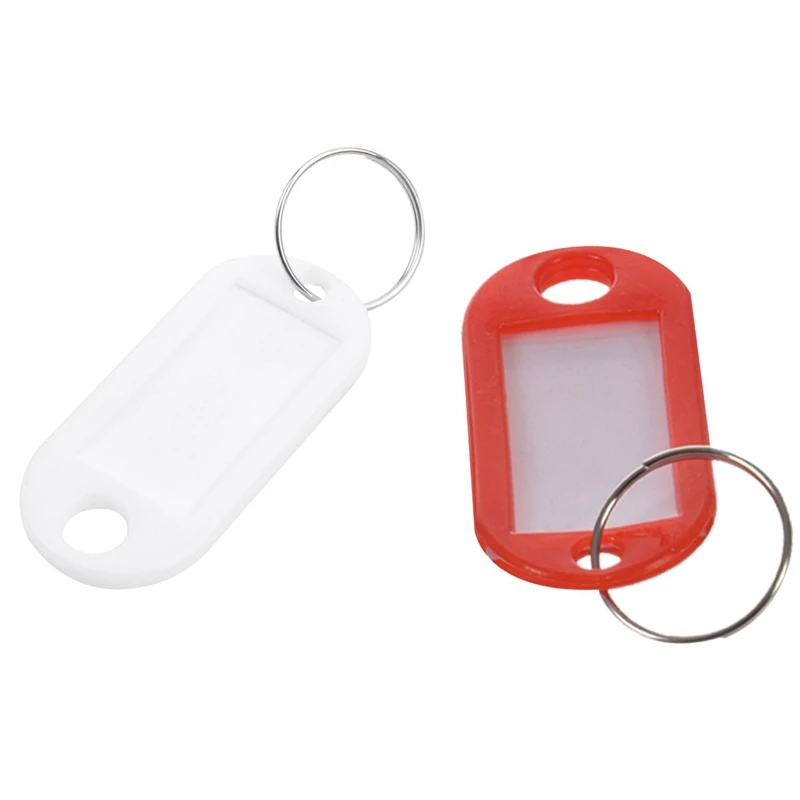 200 Pcs High Quality Plastic Key Ring Tags ,100 Pcs Red & 100 Pcs White 
200 Pcs High Quality Plastic Key Ring Tags ,100 Pcs Red & 100 Pcs White