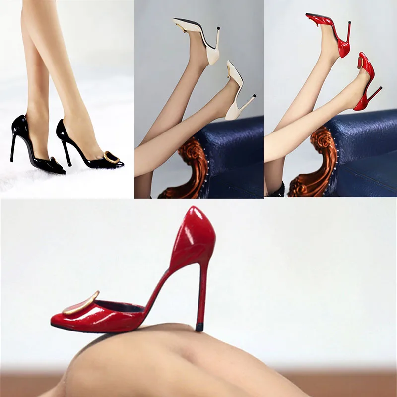

3 Colors ACNTOYS ACN004 1/6 Scale Sexy French Elegant OL Women's Stiletto High Heels Model for 12" Female Action Figure Body