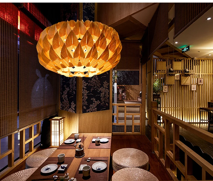 Southeast Asian Lamps Japanese Style Chandelier Wooden Lamp Bedroom Thai Hotel Wood Leather Lamp
Southeast Asian Lamps Japanese Style Chandelier Wooden Lamp Bedroom Thai Hotel Wood Leather Lamp