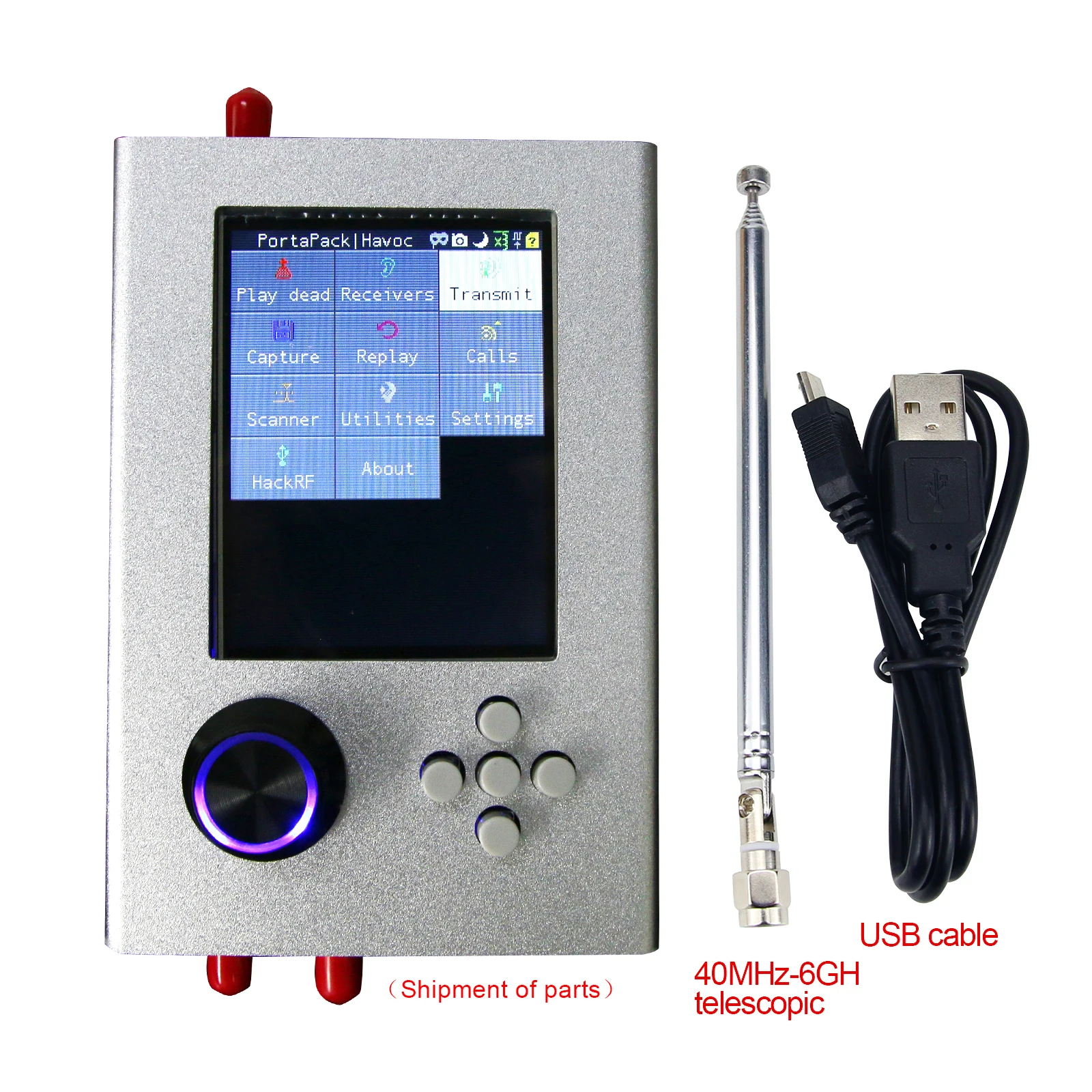 HackRF One + Portapack H2 + Antenna + Data Cable SDR Software Defined Radio 1MHz-6GHz Unassembled
HackRF One + Portapack H2 + Antenna + Data Cable SDR Software Defined Radio 1MHz-6GHz Unassembled