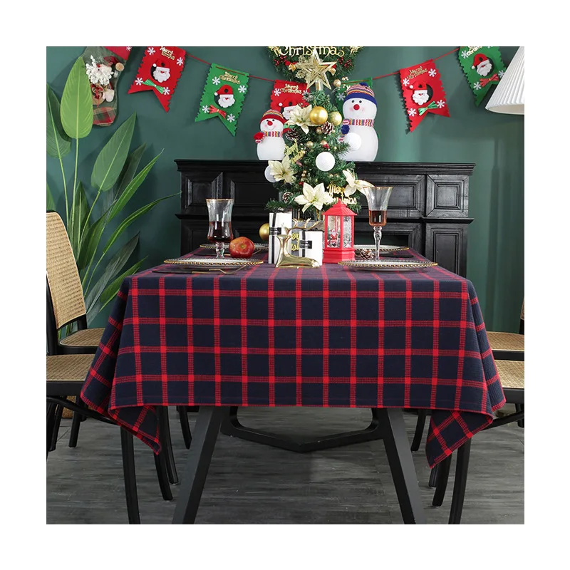 

Аксессуары для украшения на Рождество и новый год, скатерть для гостиной, кухни, прямоугольное покрытие для журнального столика, скатерть для обеденного стола