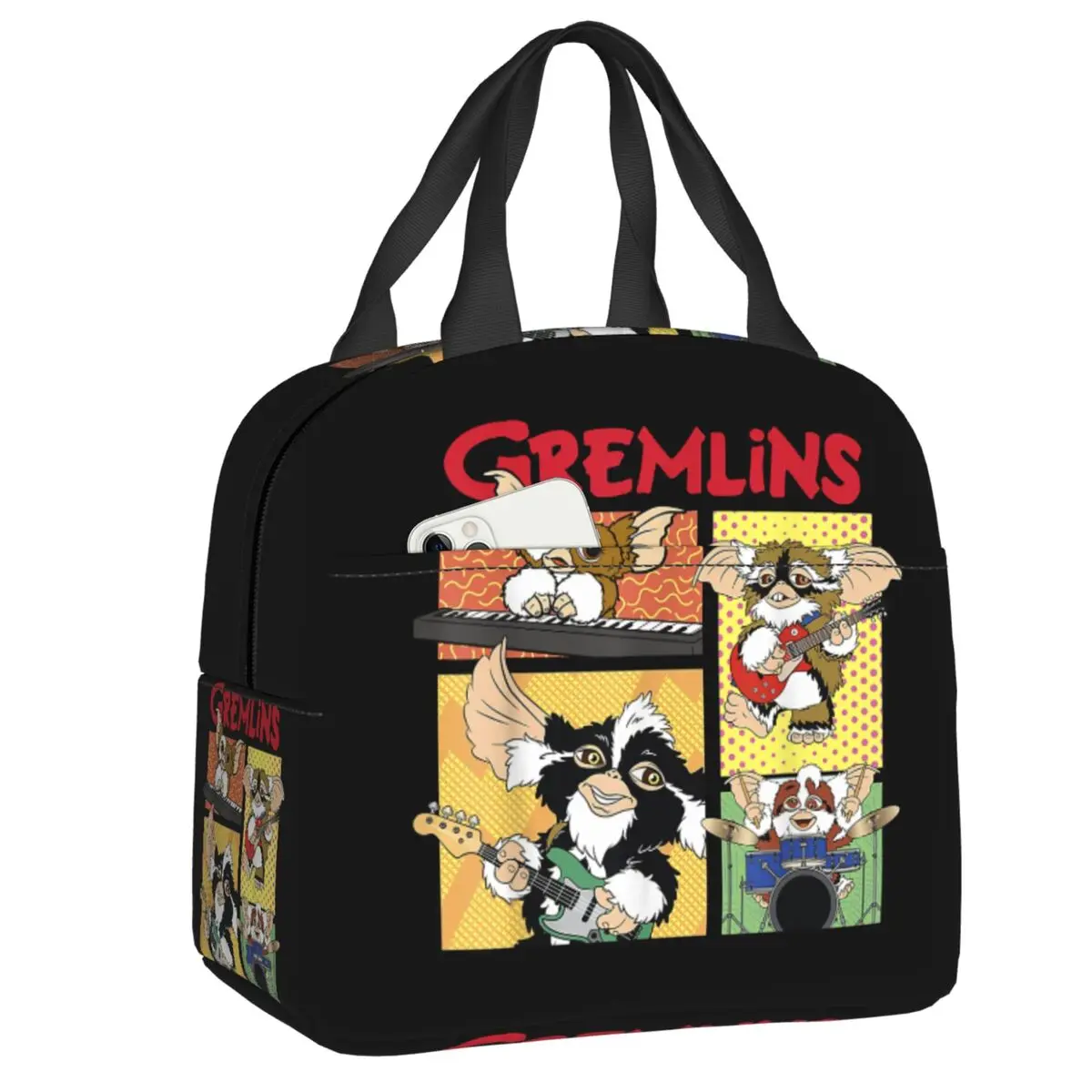 Изолированные сумки для обедов Gremlins Band для женщин, комиксная вещица Mogwai, многоразовый термоохладитель, коробка для бенто, для детей, школьников
Изолированные сумки для обедов Gremlins Band для женщин, комиксная вещица Mogwai, многоразовый термоохладитель, коробка для бенто, для детей, школьников
