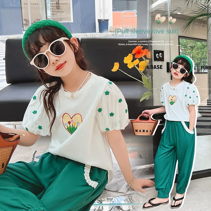 Kids Clothes Girls Summer Sets Fashion Print Short Sleeve T-Shirt Casual Trousers Two Piece Girl Boutique Outfits 12 13 Years
Kids Clothes Girls Summer Sets Fashion Print Short Sleeve T-Shirt Casual Trousers Two Piece Girl Boutique Outfits 12 13 Years