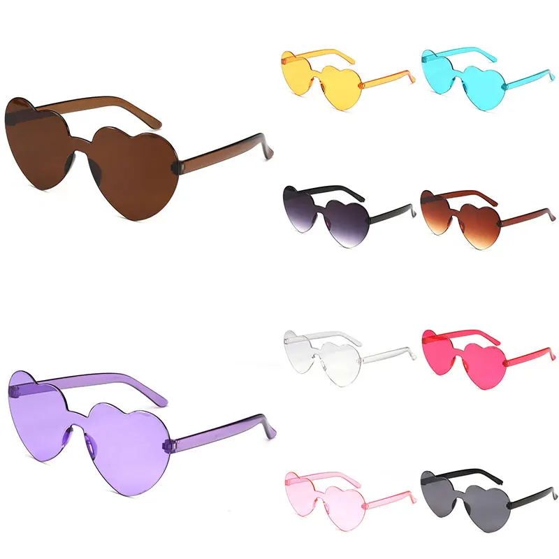 Candy Color Love Heart-shaped Sunglasses Personalized One-piece Glasses Manufacturers New Retro European And American Sunglasses
Candy Color Love Heart-shaped Sunglasses Personalized One-piece Glasses Manufacturers New Retro European And American Sunglasses