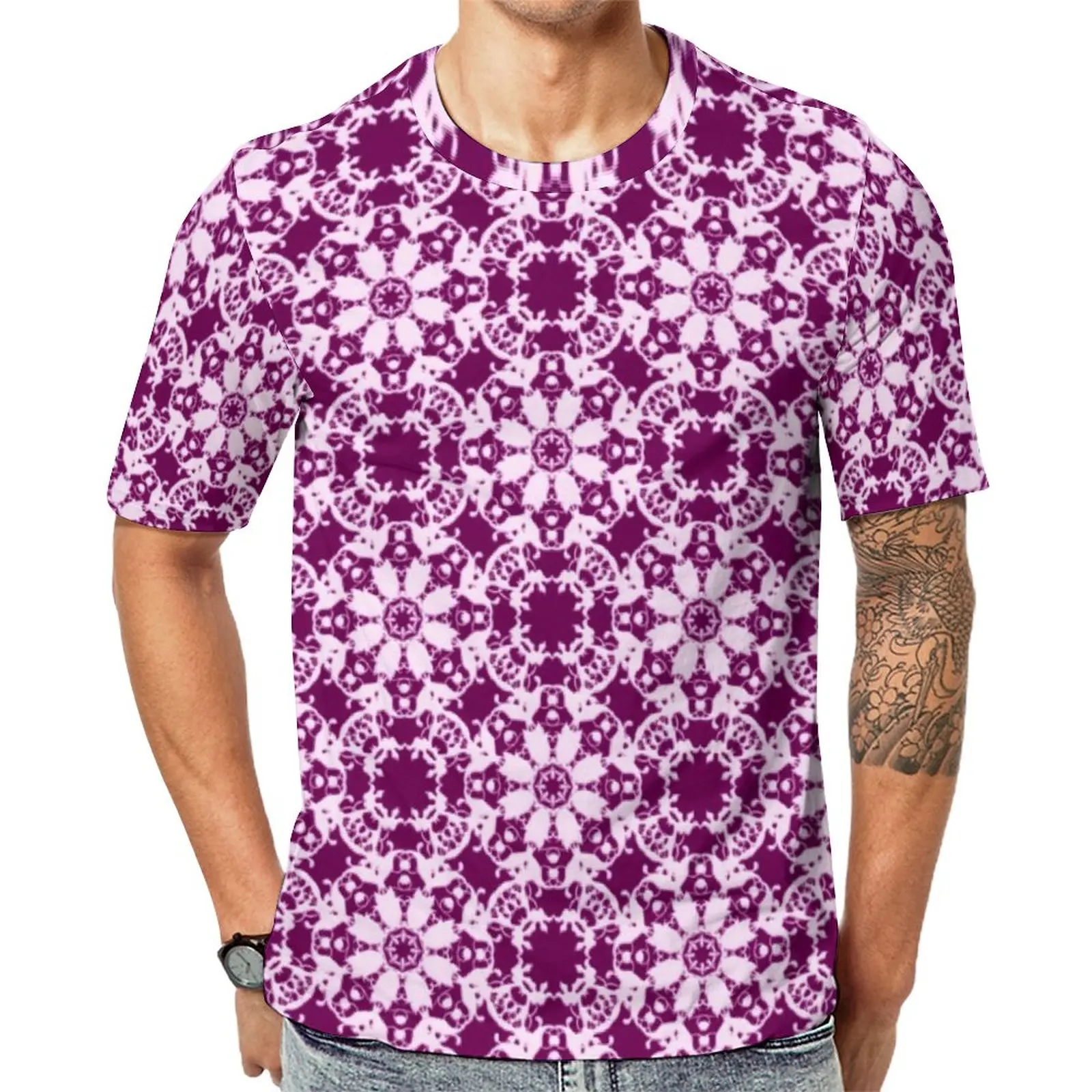 Baroque Floral Print T-Shirt Vintage Bohemia Novelty T Shirts Men Awesome Tee Shirt Summer Short-Sleeved Graphic Tees Plus Size
Baroque Floral Print T-Shirt Vintage Bohemia Novelty T Shirts Men Awesome Tee Shirt Summer Short-Sleeved Graphic Tees Plus Size