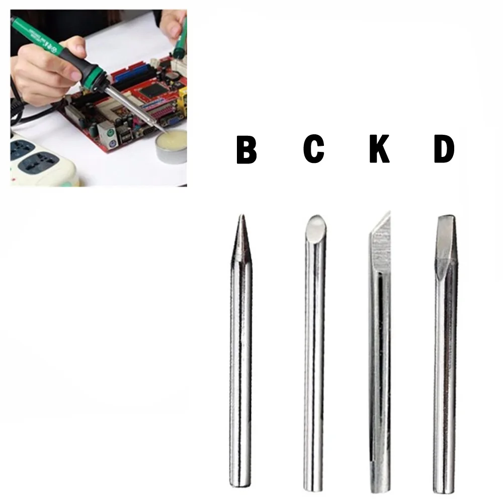 5Pcs 30W 65mm Copper Lead-free Soldering Iron Tip B/C/D/K External Heat Electric Iron Lower Temperature Soldering Equipment
5Pcs 30W 65mm Copper Lead-free Soldering Iron Tip B/C/D/K External Heat Electric Iron Lower Temperature Soldering Equipment