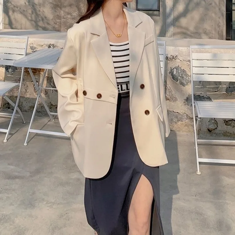 British Style Blazer Jacket 2023 Spring Autumn Single-breasted Button Long Sleeve Outerwear Female Casual Loose Suit Coat
British Style Blazer Jacket 2023 Spring Autumn Single-breasted Button Long Sleeve Outerwear Female Casual Loose Suit Coat