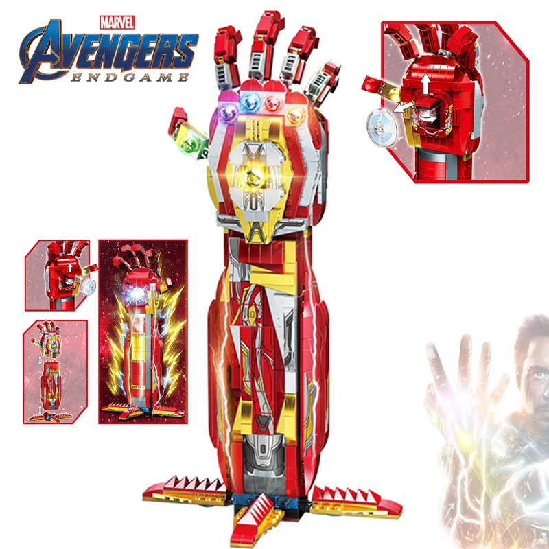 Marvel Avengers Endgame Iron Man Infinity Glove Weapon Toy Thanos Thor Gauntlet Mjolnir Ironman Building Block Brick Kid Gift
Marvel Avengers Endgame Iron Man Infinity Glove Weapon Toy Thanos Thor Gauntlet Mjolnir Ironman Building Block Brick Kid Gift