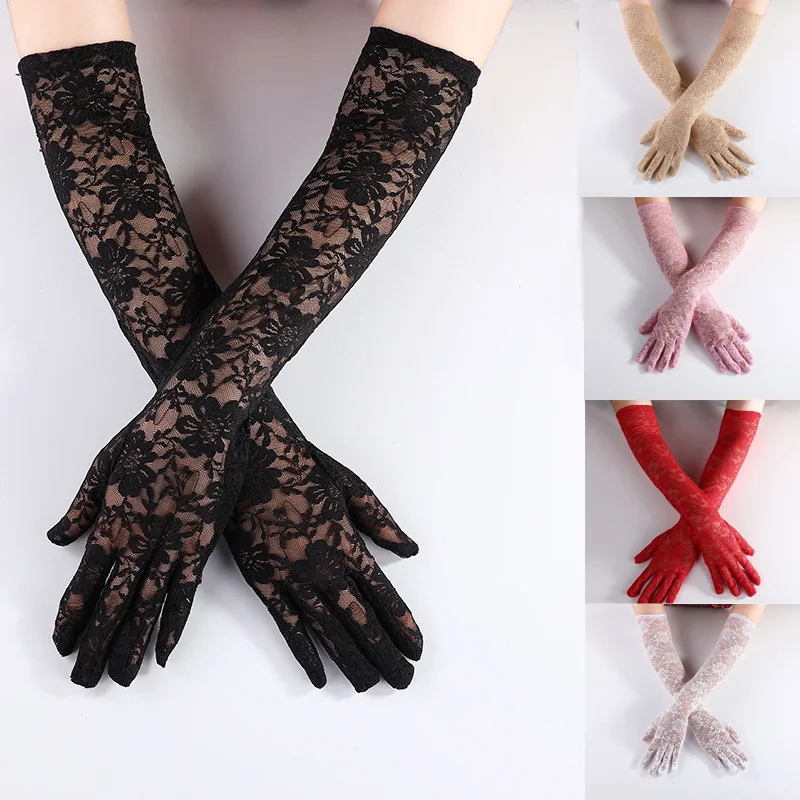 Fashion Women's Extended Gloves Spring Summer UV-proof Sun-proof Gloves Sexy Solid Color Lace Gloves Ladies Accessories
Fashion Women's Extended Gloves Spring Summer UV-proof Sun-proof Gloves Sexy Solid Color Lace Gloves Ladies Accessories