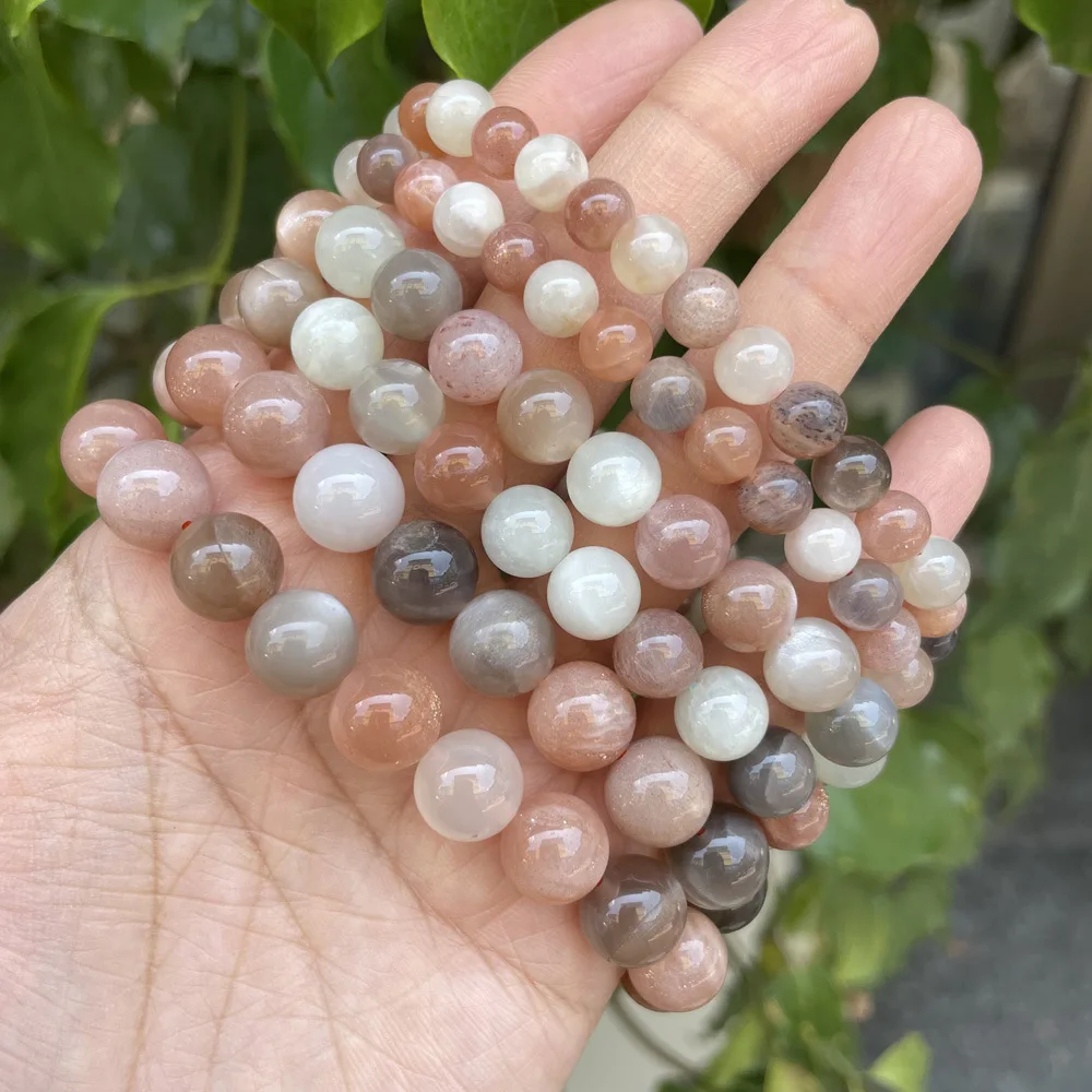 Mixed Color Moonstone Bracelet Natural Stone Translucent Bead Braided Bracelet Women's Niche Beaded Jewelry Wholesale
Mixed Color Moonstone Bracelet Natural Stone Translucent Bead Braided Bracelet Women's Niche Beaded Jewelry Wholesale