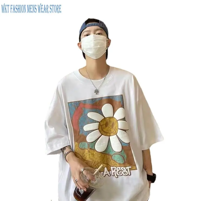 2023 Casual T-shirt New Summer Half Sleeve Men's Clothing Cotton Short Loose Leisure All-Matching Tops Round Neck Printing Tees
2023 Casual T-shirt New Summer Half Sleeve Men's Clothing Cotton Short Loose Leisure All-Matching Tops Round Neck Printing Tees