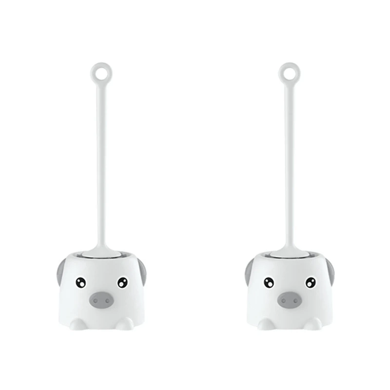 2X Cartoon Cute Piggy Toilet Brush Soft Hair Household Creative Cartoon Toilet Cleaning Brush Tools With Holder -Gray
2X Cartoon Cute Piggy Toilet Brush Soft Hair Household Creative Cartoon Toilet Cleaning Brush Tools With Holder -Gray