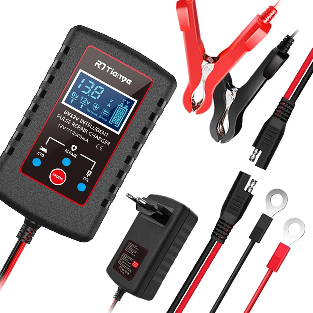 Car Battery Charger 6V/12V 20A Full Automatic Pulse Repair LCD Display Smart Fast Charge Lead-Acid Battery Charger Auto Parts
Car Battery Charger 6V/12V 20A Full Automatic Pulse Repair LCD Display Smart Fast Charge Lead-Acid Battery Charger Auto Parts