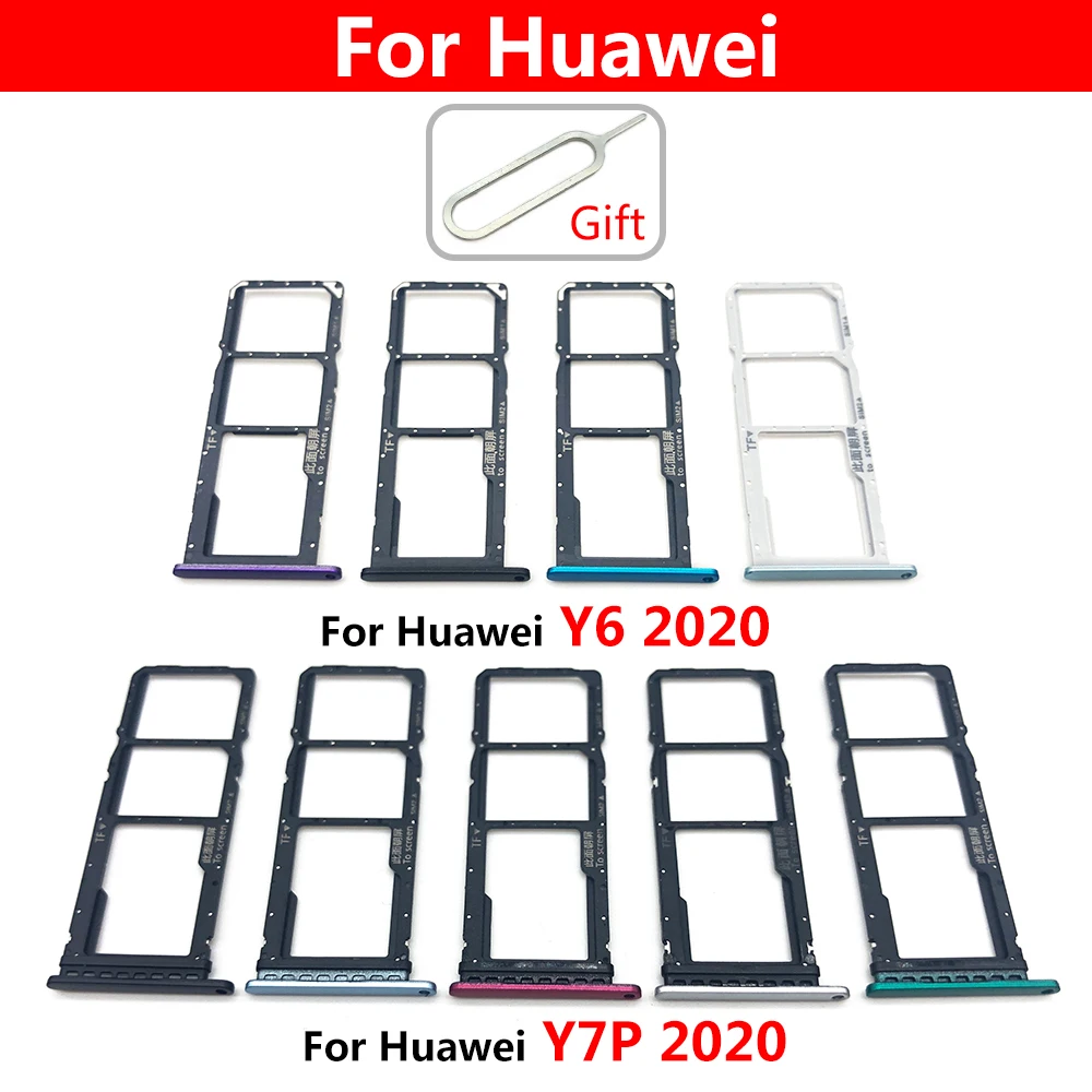 

Держатель лотка для Sim-карты для Huawei Y6 Y7P Y8P 2020 Y9 Prime 2019 лоток для SIM-карты держатель адаптер гнездо для смартфона запасные части