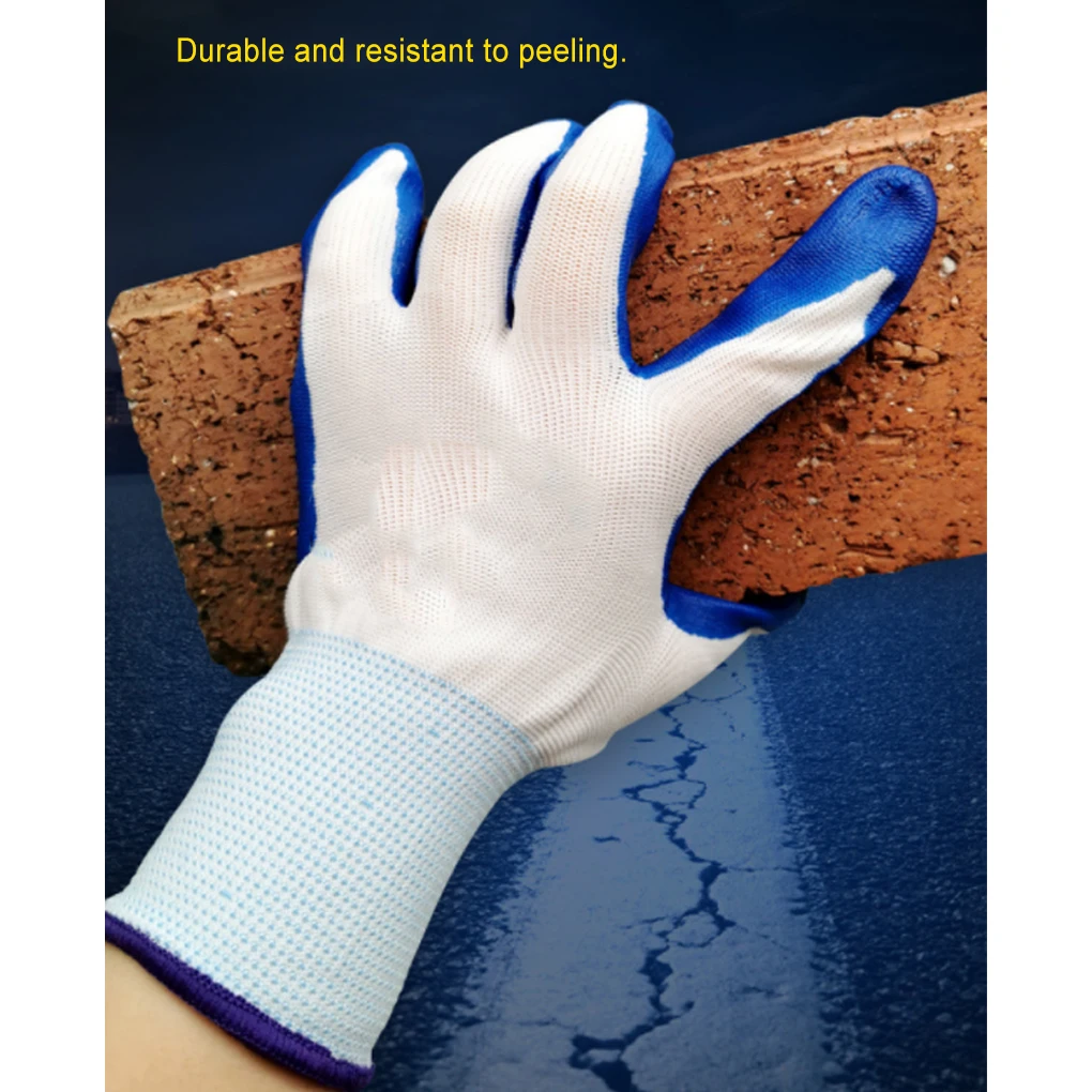 

12 пар рабочие перчатки латексные резиновые Нескользящие дышащие антистатические уплотненные защитные перчатки для женщин и мужчин ремонт