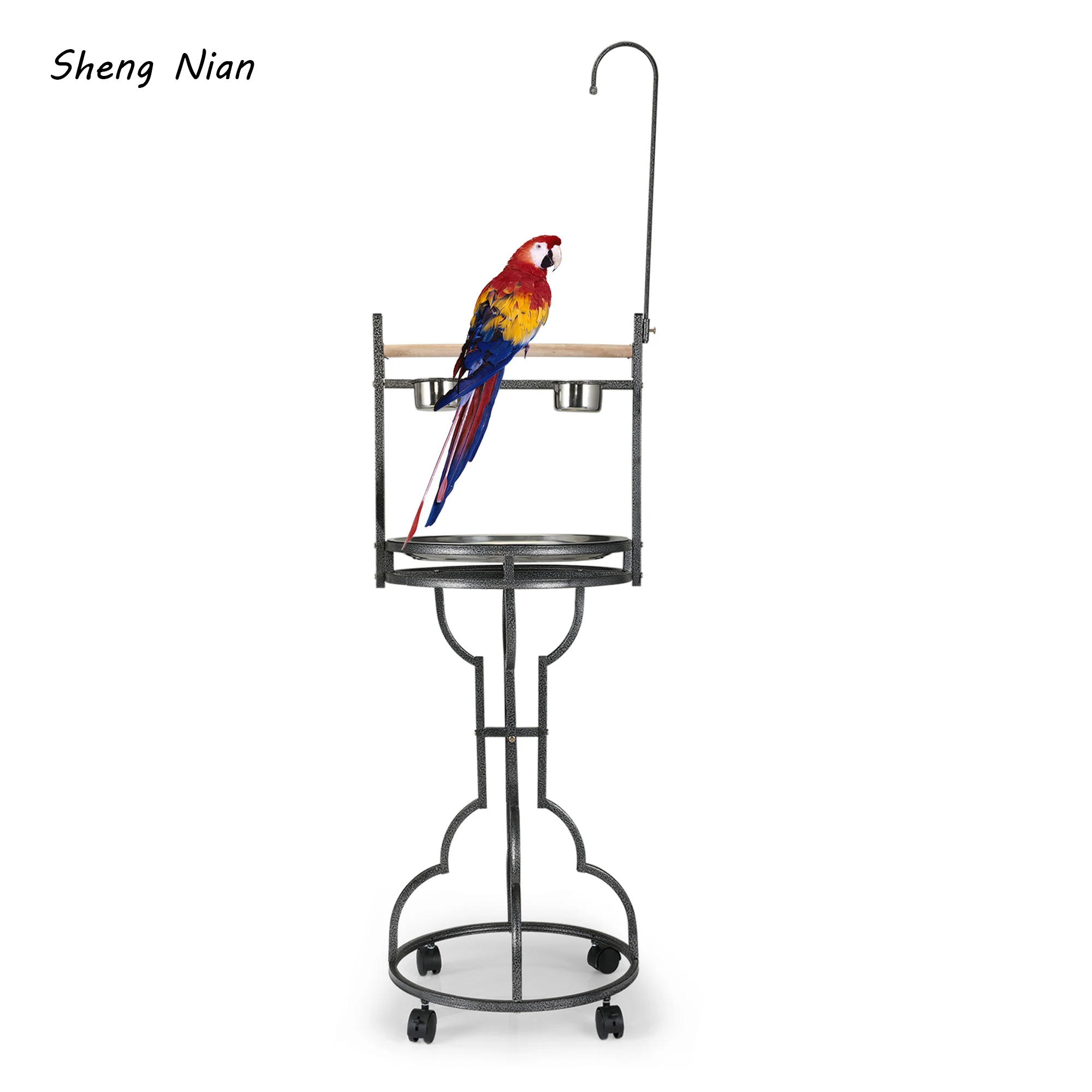 Detachable Large Parrot Play Stand With Stainless Steel Tray Bird Droppings Collector Toy Hook Casters Feeding Bowls Bird Rack
Detachable Large Parrot Play Stand With Stainless Steel Tray Bird Droppings Collector Toy Hook Casters Feeding Bowls Bird Rack