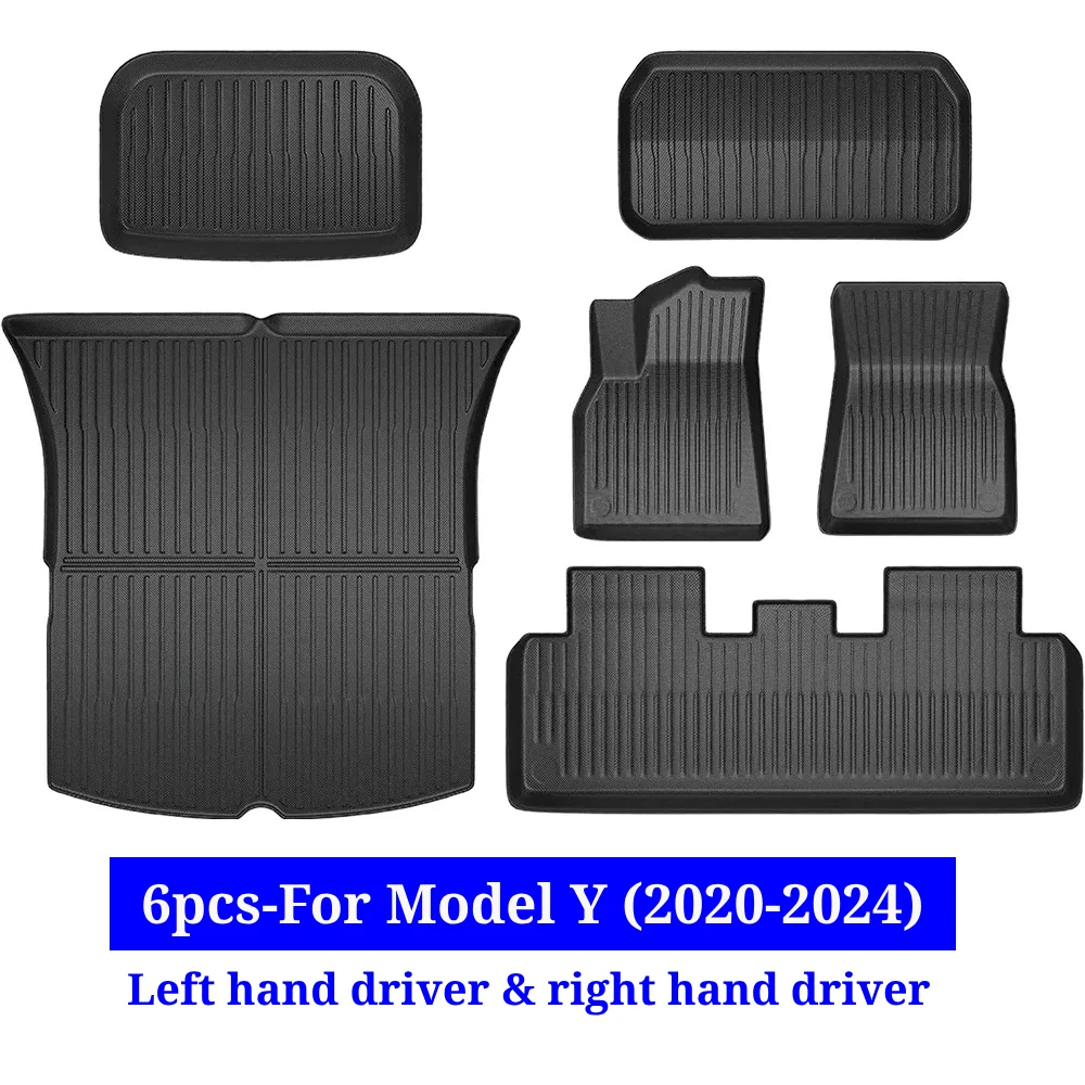 Коврики XPE для Tesla Model Y Model 3 2021-2024, всепогодный коврик для багажника, водонепроницаемый нескользящий вкладыш для багажника, левый и правый резиновый 
Коврики XPE для Tesla Model Y Model 3 2021-2024, всепогодный коврик для багажника, водонепроницаемый нескользящий вкладыш для багажника, левый и правый резиновый