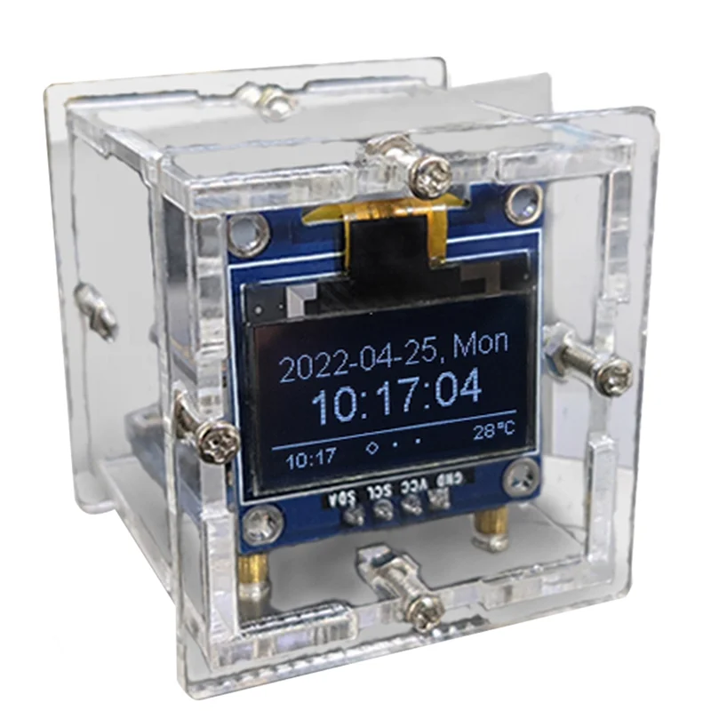 Комплект Электроники ESP8266 для самостоятельной сборки, мини-часы с OLED-дисплеем, подключение к корпусу, проект «сделай сам» для пайки
Комплект Электроники ESP8266 для самостоятельной сборки, мини-часы с OLED-дисплеем, подключение к корпусу, проект «сделай сам» для пайки