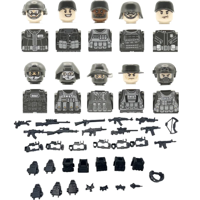 Modern City Military Counter Terrorism SWAT Police Soldiers Army Building Block Toys Brick Assembled Toys for Children Gifts
Modern City Military Counter Terrorism SWAT Police Soldiers Army Building Block Toys Brick Assembled Toys for Children Gifts