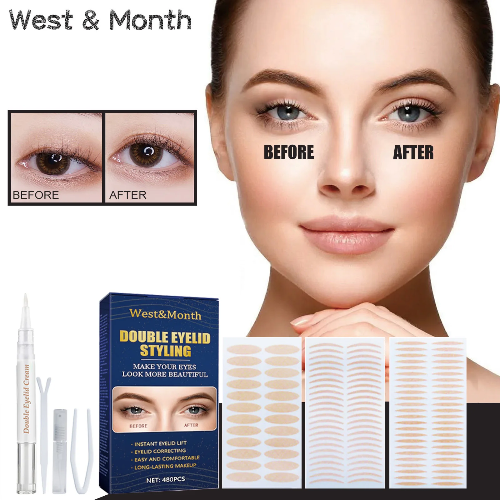 Double Eyelid Stickers Styling Eyelid Tape Kit Perfect Naturally Self-Adhesive Lift Strip Invisible Breathable Waterproof Tools
Double Eyelid Stickers Styling Eyelid Tape Kit Perfect Naturally Self-Adhesive Lift Strip Invisible Breathable Waterproof Tools
