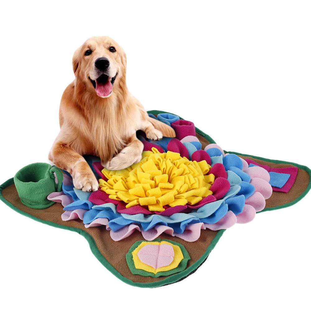 

Dog Snuffle Mat Pet Toys Anti Choking Nose Smell Training Sniffing Pad Dog Puzzle Toy Slow Feeding Bowl Food Dispenser Blanket