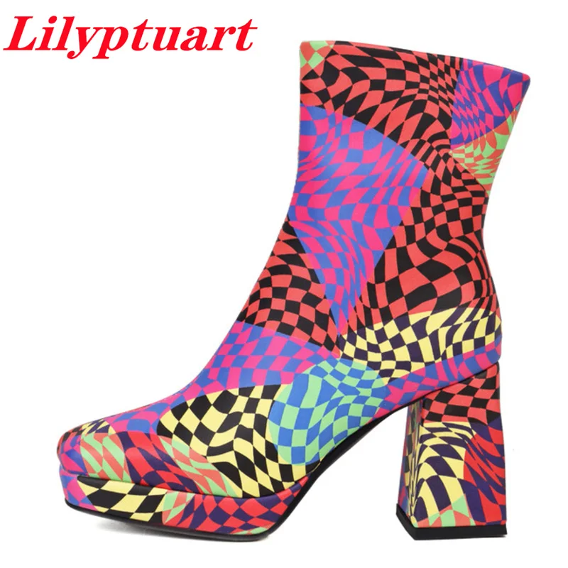 LILYPTUART ZA Black Ankle Boots Woman, Fashion Mixed Color Round Toe Chunky Heel Boho Shoes for Women 2022 Designer Luxury boat
LILYPTUART ZA Black Ankle Boots Woman, Fashion Mixed Color Round Toe Chunky Heel Boho Shoes for Women 2022 Designer Luxury boat