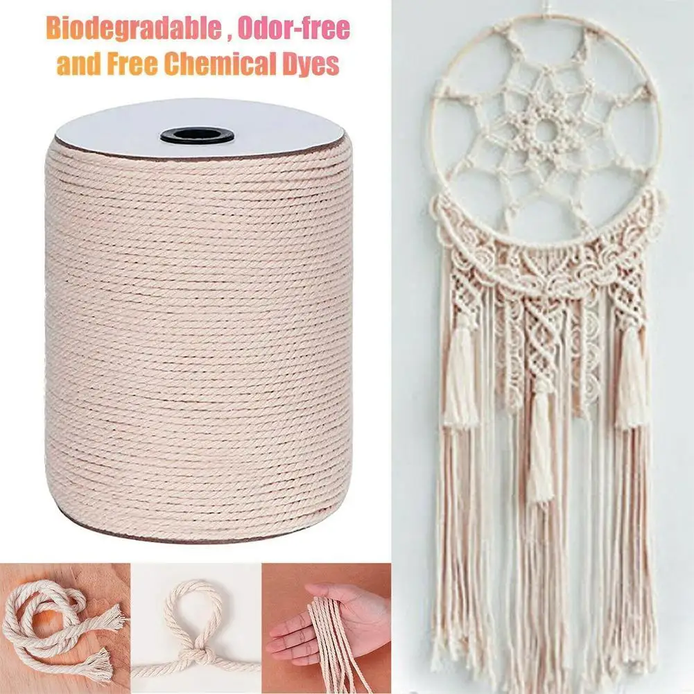 Веревка из натурального хлопка для макраме, плетеная веревка, вешалка для декора, вешалка «сделай сам» для вязания, подвесное растение, наст... 
Веревка из натурального хлопка для макраме, плетеная веревка, вешалка для декора, вешалка «сделай сам» для вязания, подвесное растение, наст...