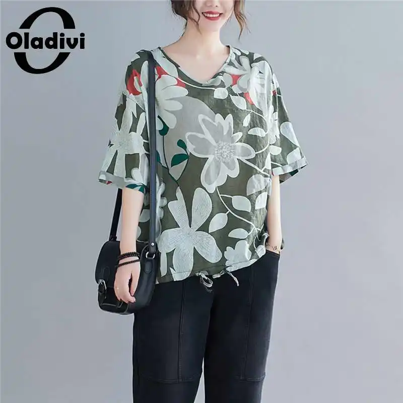 Oladivi Модные свободные повседневные блузки с цветочным принтом, женский топ с коротким рукавом, женские летние рубашки, туника, блуза, зелены...
Oladivi Модные свободные повседневные блузки с цветочным принтом, женский топ с коротким рукавом, женские летние рубашки, туника, блуза, зелены...