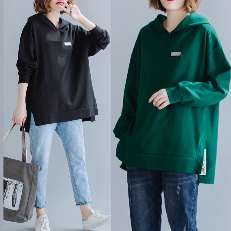 Sportswear Women's Long Sleeve Autumn Winter 2022 Loose Korean Version Split Hem Hoodie Green Tide
Sportswear Women's Long Sleeve Autumn Winter 2022 Loose Korean Version Split Hem Hoodie Green Tide