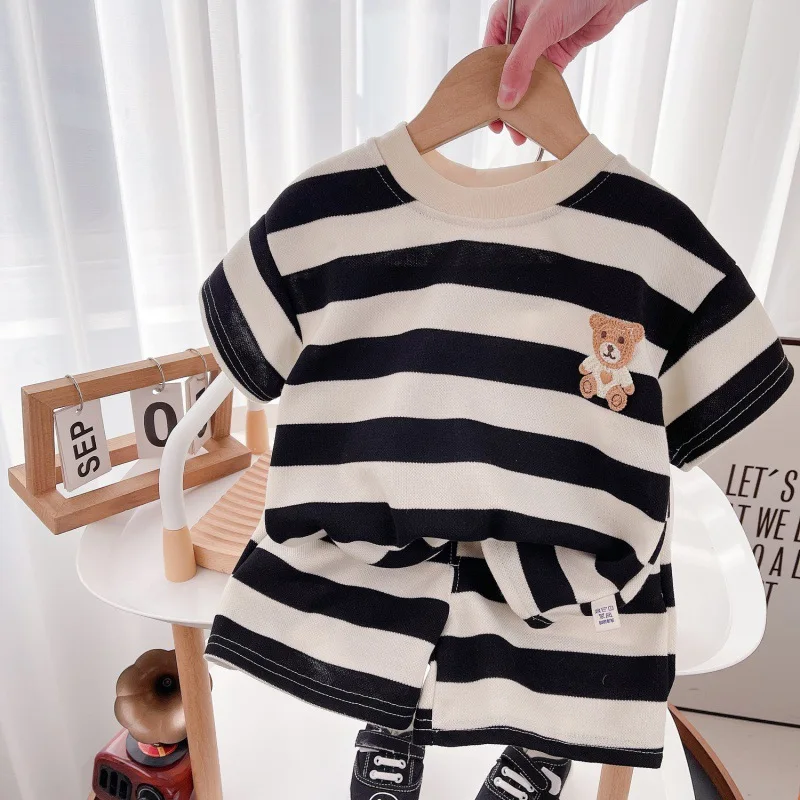 New Summer Children Clothes Baby Boys Cartoon Bear T-Shirt + Shorts 2Pcs/Sets Kids Infant Clothing Toddler Casual
New Summer Children Clothes Baby Boys Cartoon Bear T-Shirt + Shorts 2Pcs/Sets Kids Infant Clothing Toddler Casual