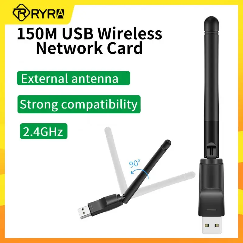 

RYRA USB Wifi Adapter 150Mbps 2.4G Antenna USB 802.11n/g/b PC Wifi Receiver Ethernet Wi-fi Dongle Usb Lan Wireless Network Card