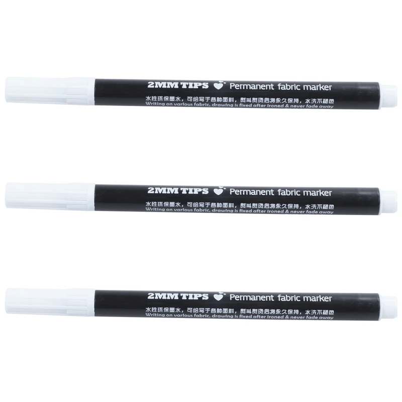 3 X Fabric Marker Pens Permanent Colors For DIY Textile Clothes T-Shirt Shoes White
3 X Fabric Marker Pens Permanent Colors For DIY Textile Clothes T-Shirt Shoes White