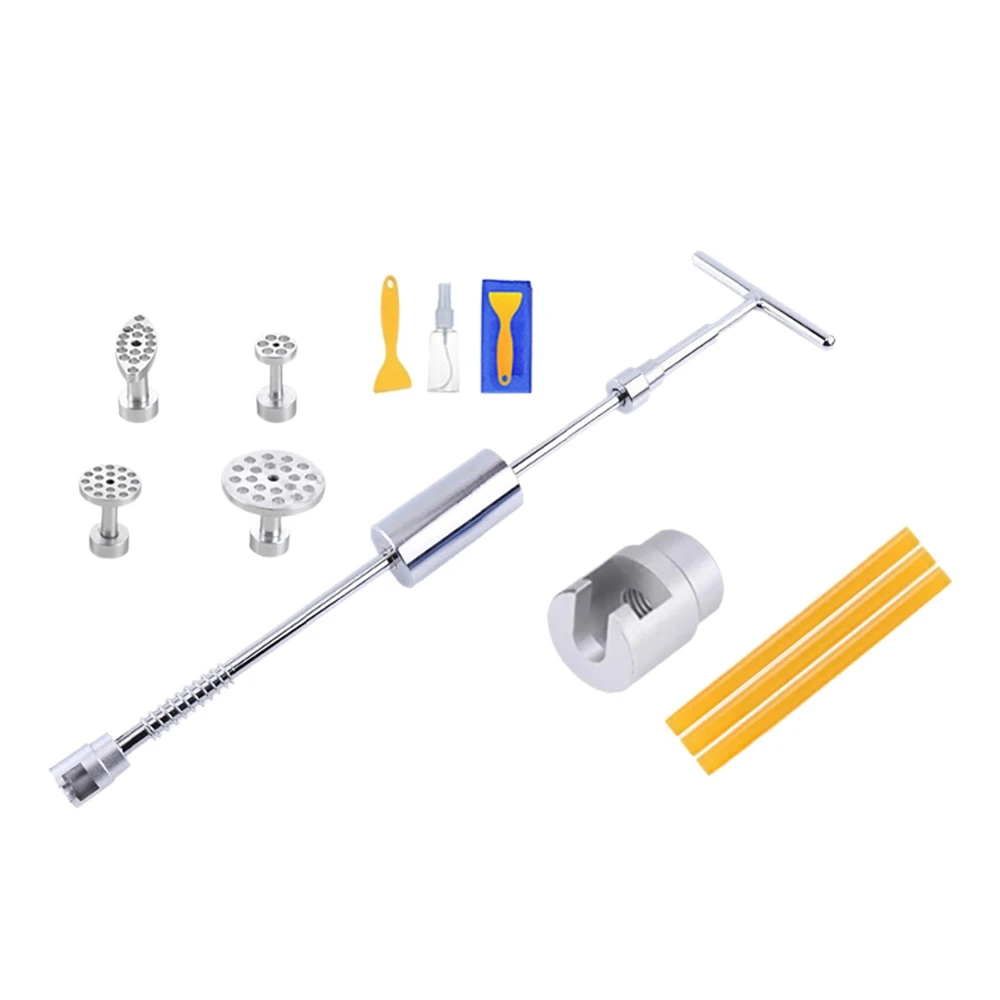 

13Pcs Paintless Dent Repair Hail Removal T Bar Slide Hammer Blue Glue Puller Tabs Hail Remover Auto Dings Repait