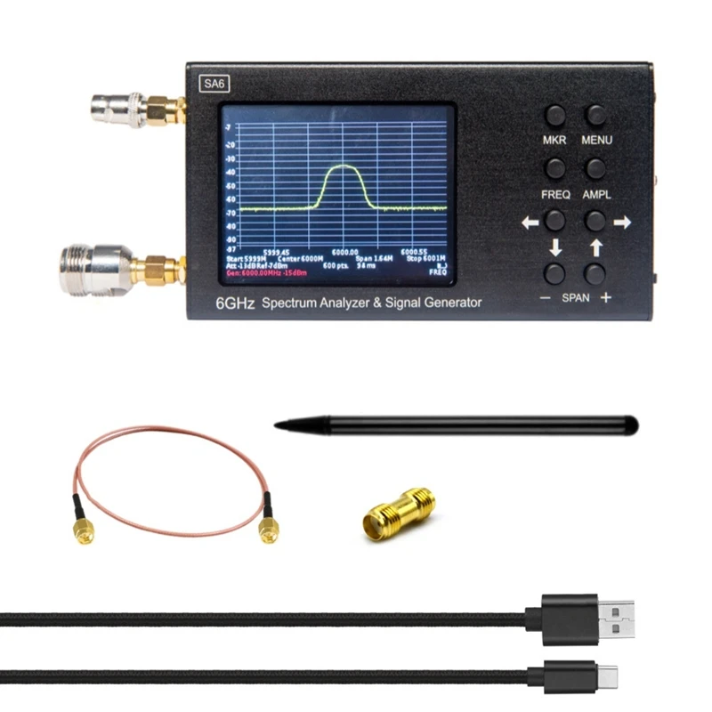 New SA6 Portable 6Ghz Spectrum Analyzer & Signal Genertor TO, 2G, 3G, 4G, LTE, CDMA, DCS, GSM, GPRS,GLONASS Replacement
New SA6 Portable 6Ghz Spectrum Analyzer & Signal Genertor TO, 2G, 3G, 4G, LTE, CDMA, DCS, GSM, GPRS,GLONASS Replacement