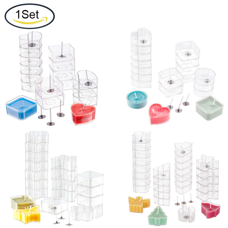 30/40pcs Plastic Clear Tealight Cups Holders Heart Square Tea Light Holder Wax Tins Jars Cases with 100pcs 25mm Candle Wicks
30/40pcs Plastic Clear Tealight Cups Holders Heart Square Tea Light Holder Wax Tins Jars Cases with 100pcs 25mm Candle Wicks