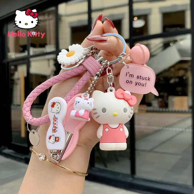 Брелок для ключей Hello Kitty Женский, милый мультяшный креативный брелок для ключей от машины, украшение для пары рюкзаков 
Брелок для ключей Hello Kitty Женский, милый мультяшный креативный брелок для ключей от машины, украшение для пары рюкзаков