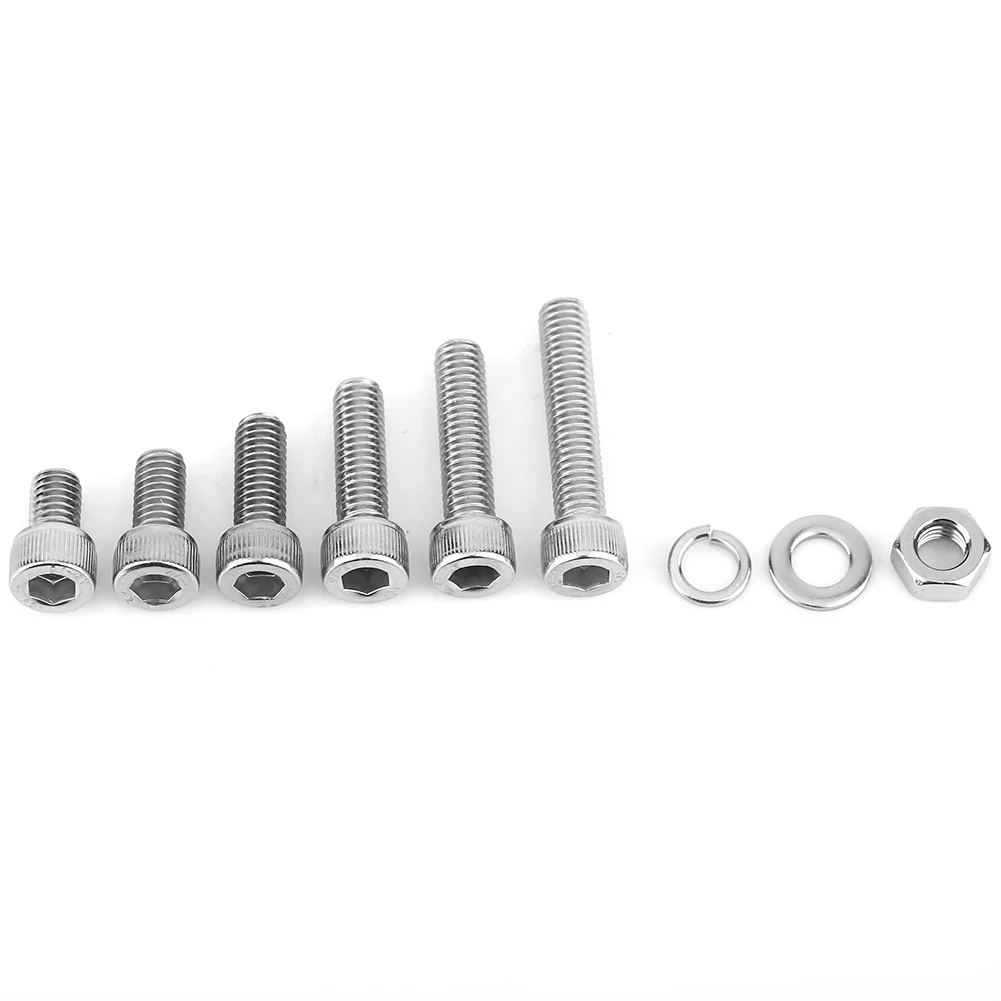 Stainless Steel Hex Socket Cap Head Screws Hex Nut Washers Accessory(M6x120pcs) Hex Socket Screws Hex Socket Screws Hex Socket
Stainless Steel Hex Socket Cap Head Screws Hex Nut Washers Accessory(M6x120pcs) Hex Socket Screws Hex Socket Screws Hex Socket