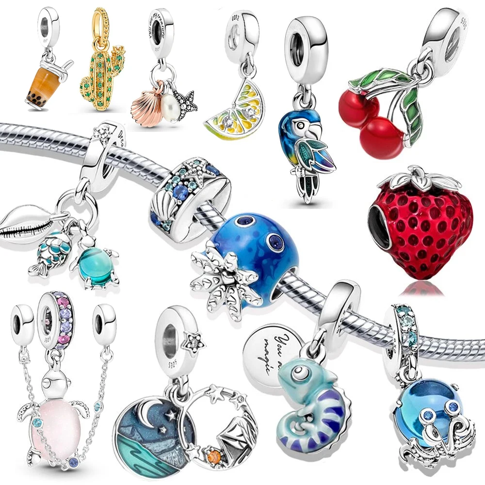 New 925 Sterling Silver Ocean Jellyfish Shell Turtle Charm Bead Fit Original Pandor Charms Bracelet DIY Women Jewelry Making
New 925 Sterling Silver Ocean Jellyfish Shell Turtle Charm Bead Fit Original Pandor Charms Bracelet DIY Women Jewelry Making
