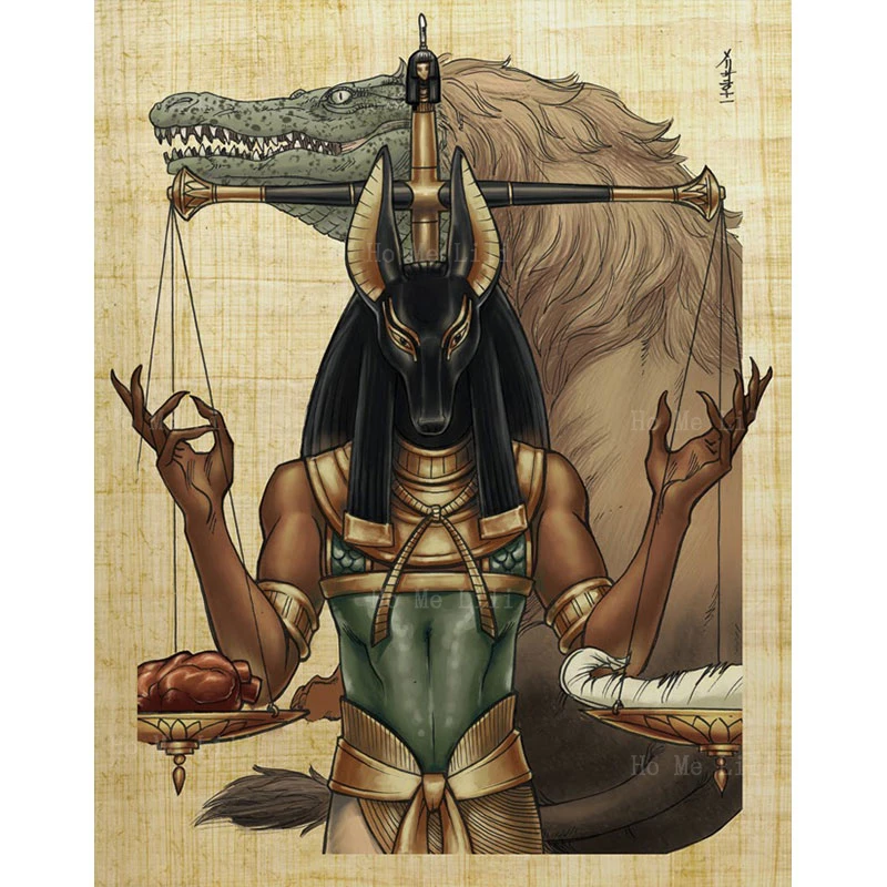 

Scales Of Justice Ancient Egypt God Of Death Anubis Egyptian Pharaoh Canvas Wall Art By Ho Me Lili For Livingroom Home Decor