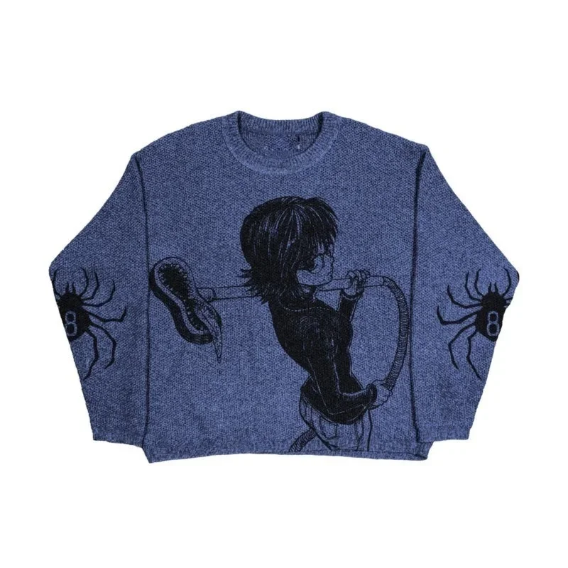 Hip Hop Knitted Men's Women's Sweater 2022 Harajuku Fashion Spider Boy Pattern Printing Loose Tops Casual Streetwear Pullover
Hip Hop Knitted Men's Women's Sweater 2022 Harajuku Fashion Spider Boy Pattern Printing Loose Tops Casual Streetwear Pullover