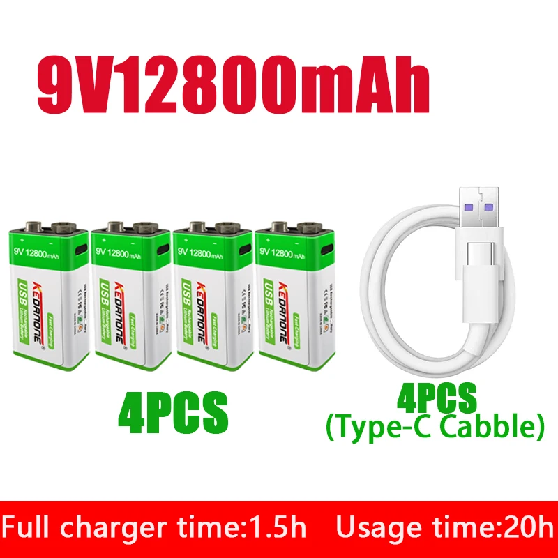 NEW 9V 12800mAh li-ion Rechargeable battery Micro USB Batteries 9 v lithium for Multimeter Microphone Toy Remote Control KTV use 
NEW 9V 12800mAh li-ion Rechargeable battery Micro USB Batteries 9 v lithium for Multimeter Microphone Toy Remote Control KTV use