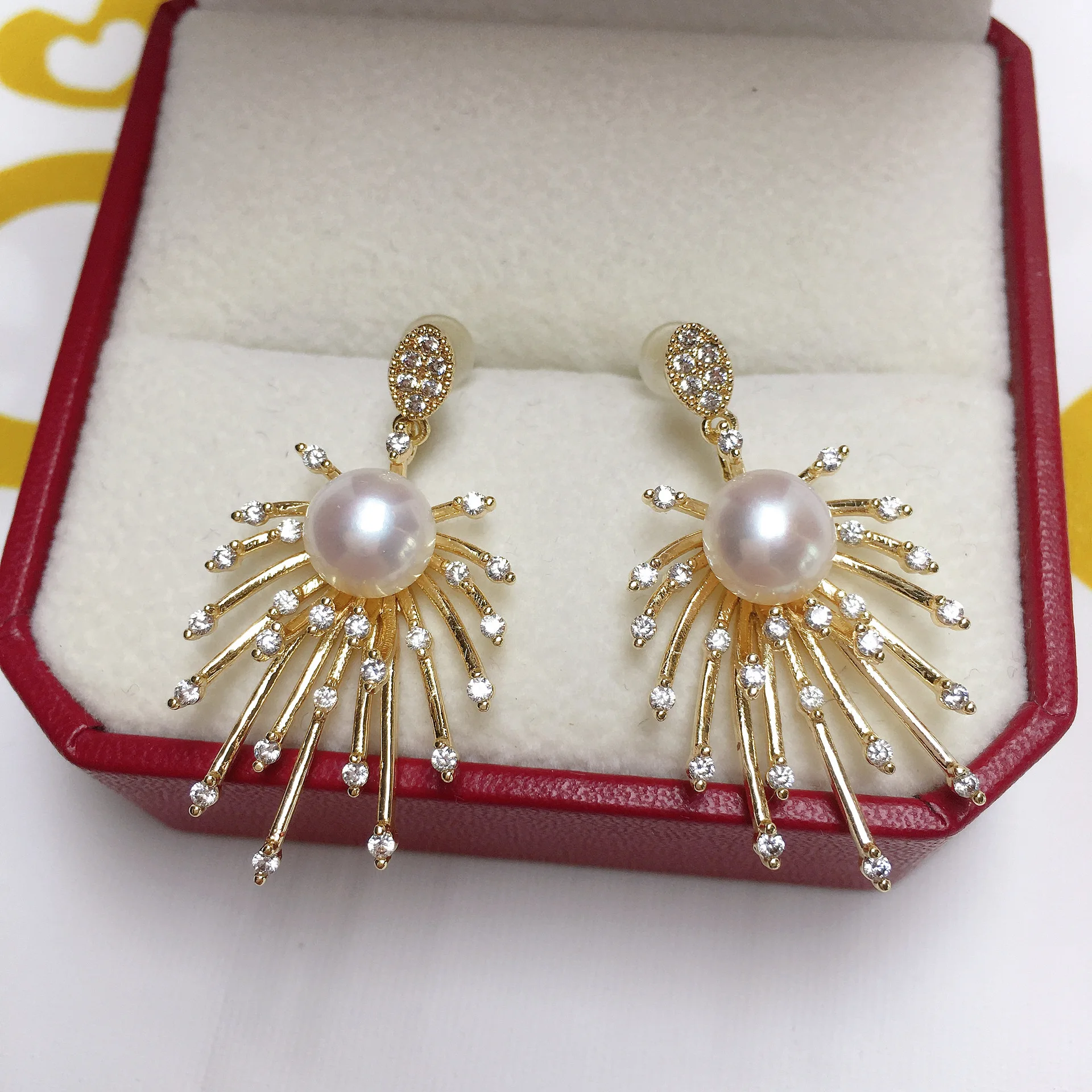 MeiBaPJ 8-9mm Natural Semiround Shaped Pearls Light Luxury Zircon Earrings Fine Fashion Weddings Jewelry for Women Wholesale
MeiBaPJ 8-9mm Natural Semiround Shaped Pearls Light Luxury Zircon Earrings Fine Fashion Weddings Jewelry for Women Wholesale