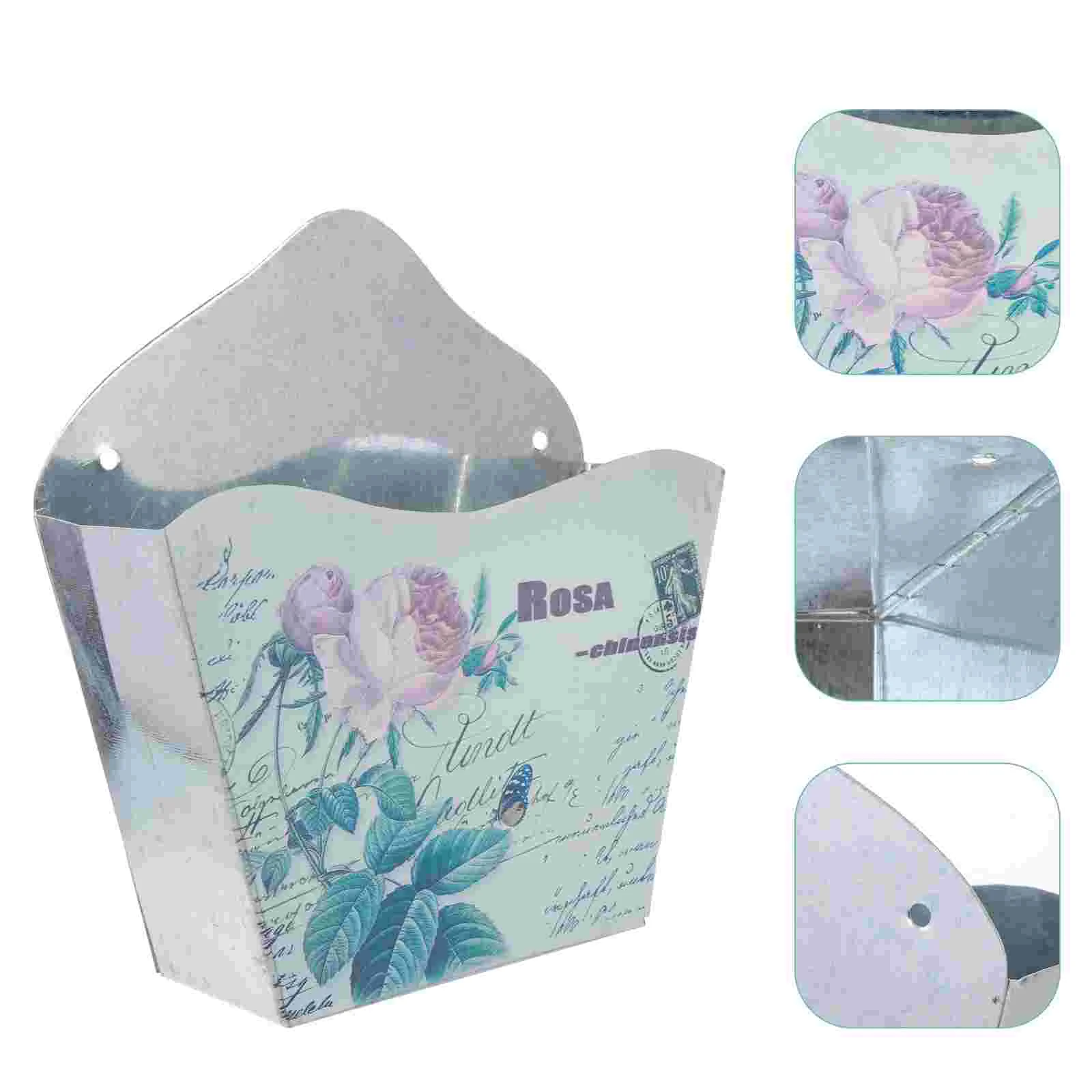 Wall Planter Galvanized Metal Hanging Flower Pot Holder Mounted Vase Farmhouse Container Vertical Pocket Garden Rustic Flowerpot 
Wall Planter Galvanized Metal Hanging Flower Pot Holder Mounted Vase Farmhouse Container Vertical Pocket Garden Rustic Flowerpot