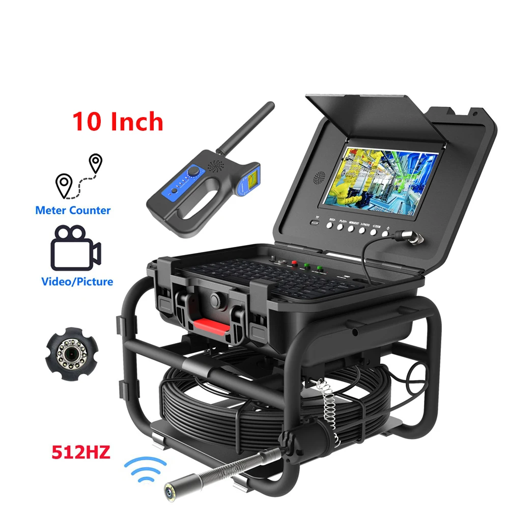 Keyboard input 10 Inch IPS 1080P Screen Sewer Pipe Inspection Video Camera 20M-70M 512HZ Locator 5X Image Enlarge+Meter Counter
Keyboard input 10 Inch IPS 1080P Screen Sewer Pipe Inspection Video Camera 20M-70M 512HZ Locator 5X Image Enlarge+Meter Counter