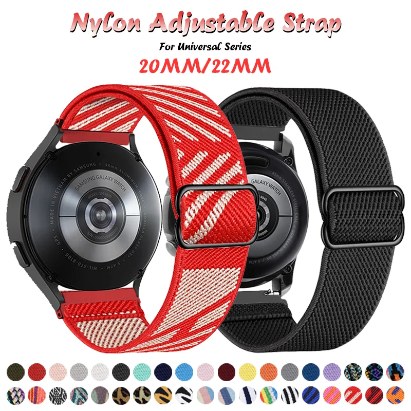 20 22mm Nylon strap For Samsung Watch 5 40 44mm Pro 45mm Adjustable Elastic bracelet for Galaxy Watch 4 40 44mm classic 42 46mm
20 22mm Nylon strap For Samsung Watch 5 40 44mm Pro 45mm Adjustable Elastic bracelet for Galaxy Watch 4 40 44mm classic 42 46mm